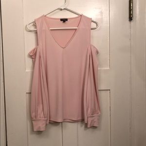 Light pink cold shoulder top